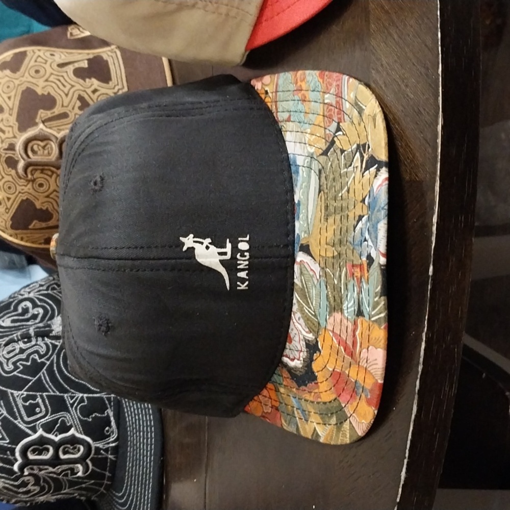 Vintage Kangol Black and Multicolor Cap